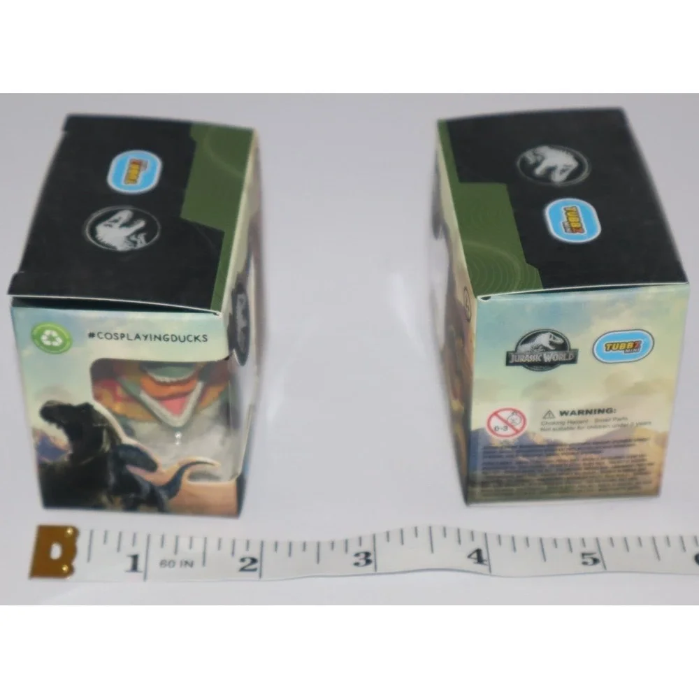 Tubbz Mini Jurassic World DILOPHOSAURUS & T-REX Dinosaur Ducks Lot 2 of NEW